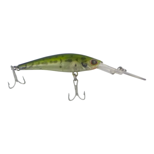 Finesse Wobbler Diving Lure, Olive Camo, 90mm-0