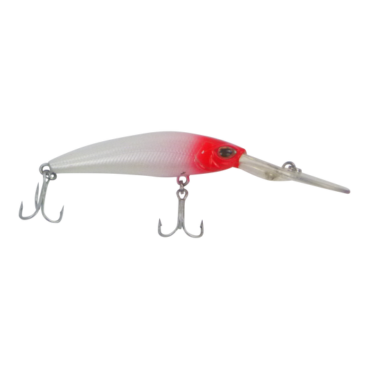 Finesse Wobbler Diving Lure, Red Head, 90mm-0