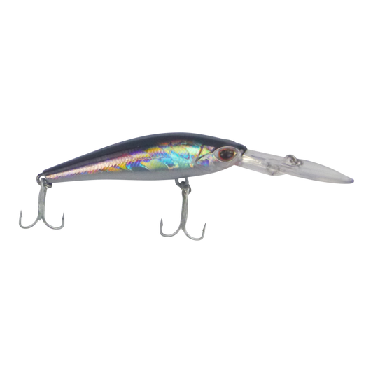 Finesse Wobbler Diving Lure, Silver Mullet. 90mm-0