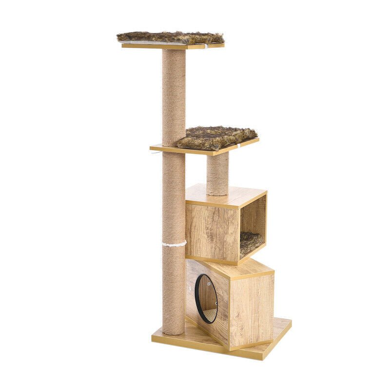 Wooden Condo Stacker Cat Tree House-4