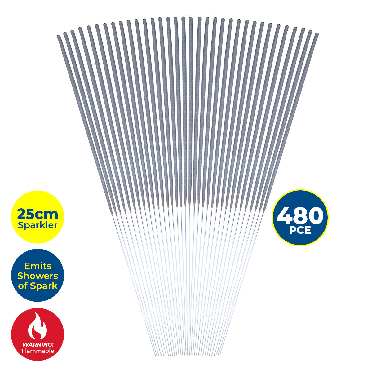 Party Central 480PCE Sparklers Celebrations Events Parties Sparkling Fun 25cm