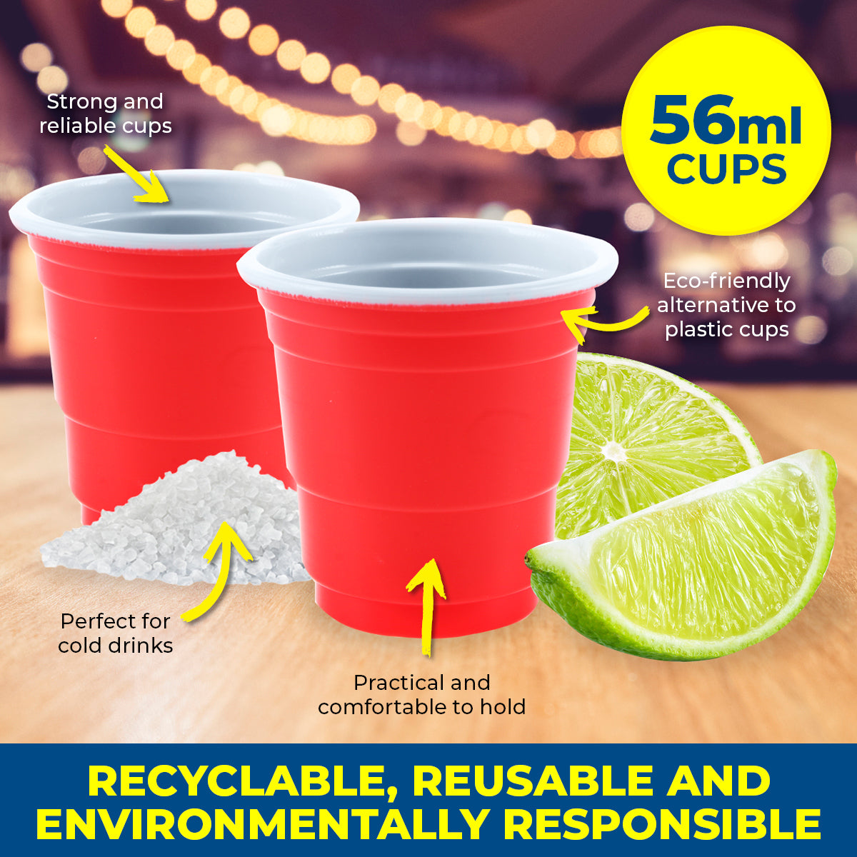 Party Central 720PCE Shot Cups Disposable Leak Resistant High Quality 56ml