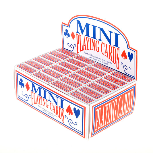 Party Central 24PCE Mini Traditional Playing Cards Tear Resistant 45 x 60mm