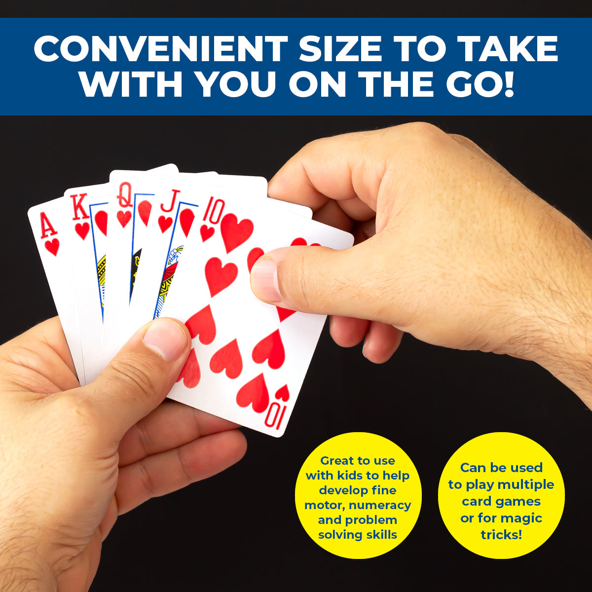 Party Central 24PCE Mini Traditional Playing Cards Tear Resistant 45 x 60mm