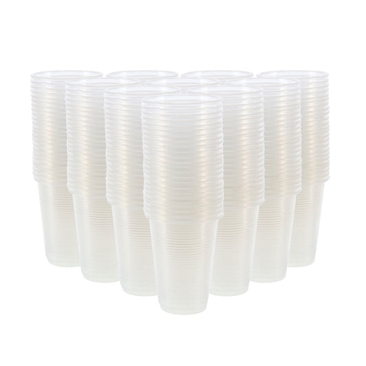 Party Central 864PCE Plastic Cups Clear Strong Disposable Recyclable 200ml