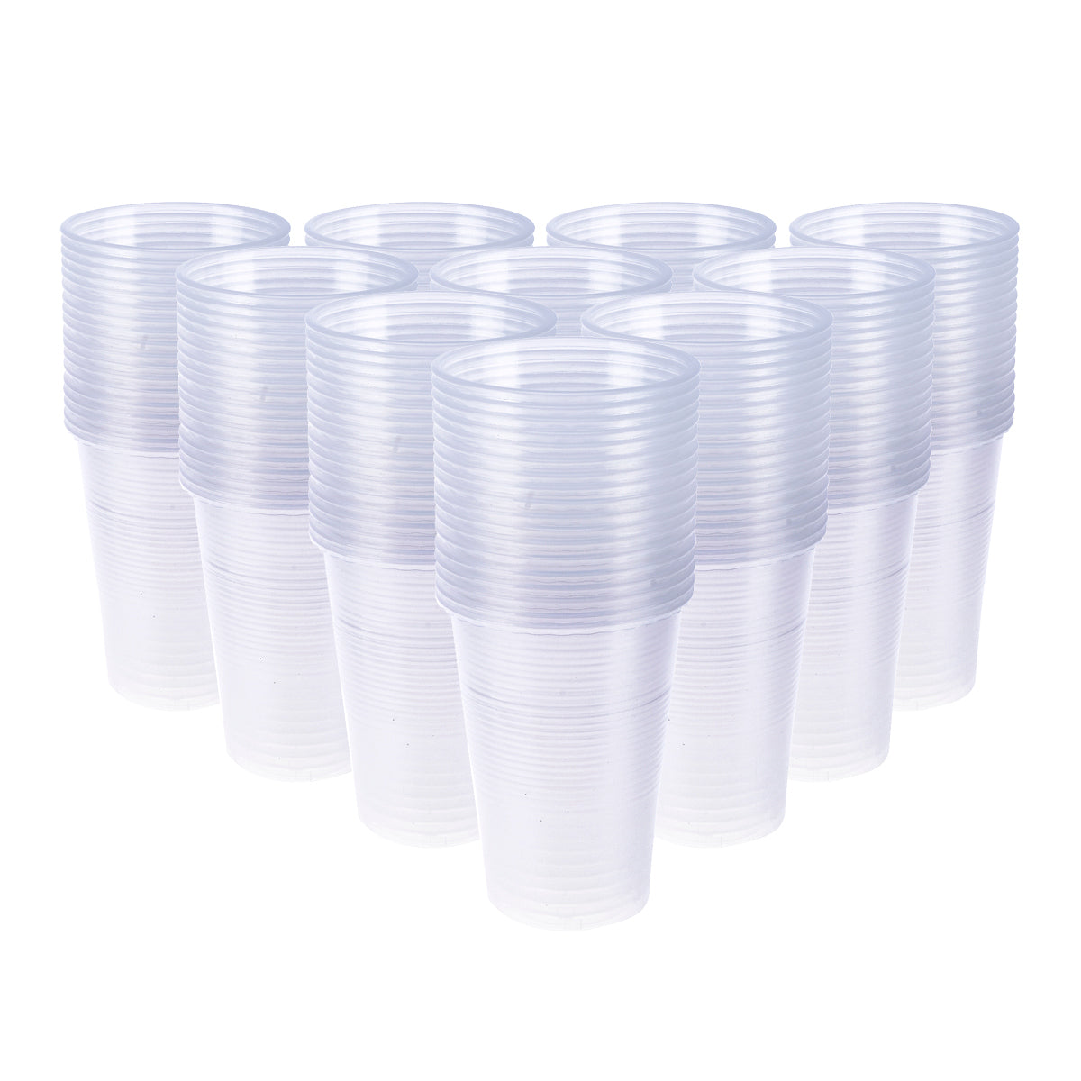 Party Central 648PCE Plastic Cups Clear Strong Disposable Recyclable 350ml