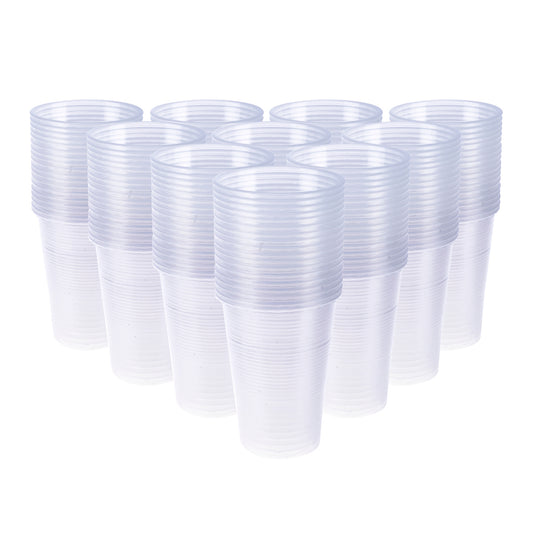 Party Central 648PCE Plastic Cups Clear Strong Disposable Recyclable 350ml
