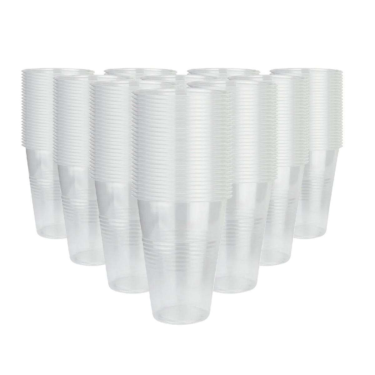 Party Central 360PCE Plastic Cups Clear Strong Disposable Recyclable 500ml