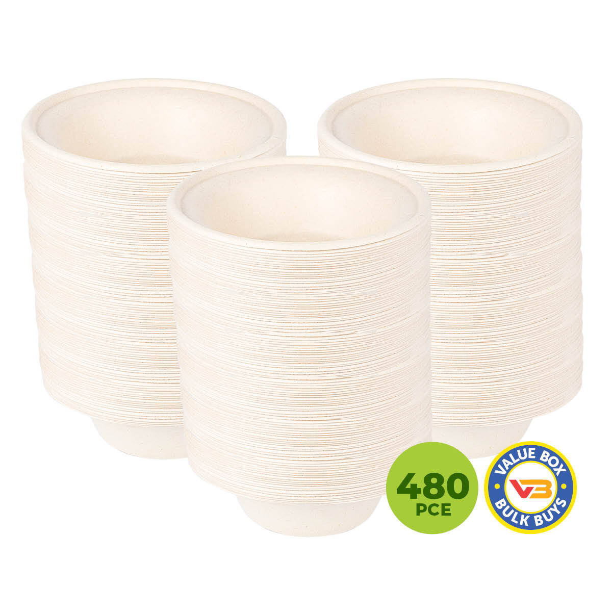 Party Central 480PCE Bowls Salad Soup Eco-Friendly Recyclable Durable 340ml