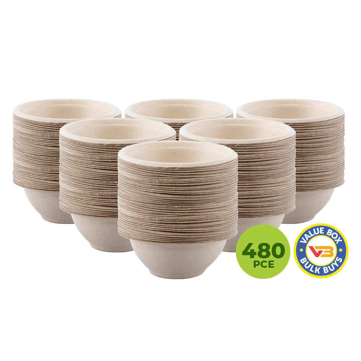 Party Central 480PCE Bowls Salad Soup Eco-Friendly Recyclable Durable 220ml