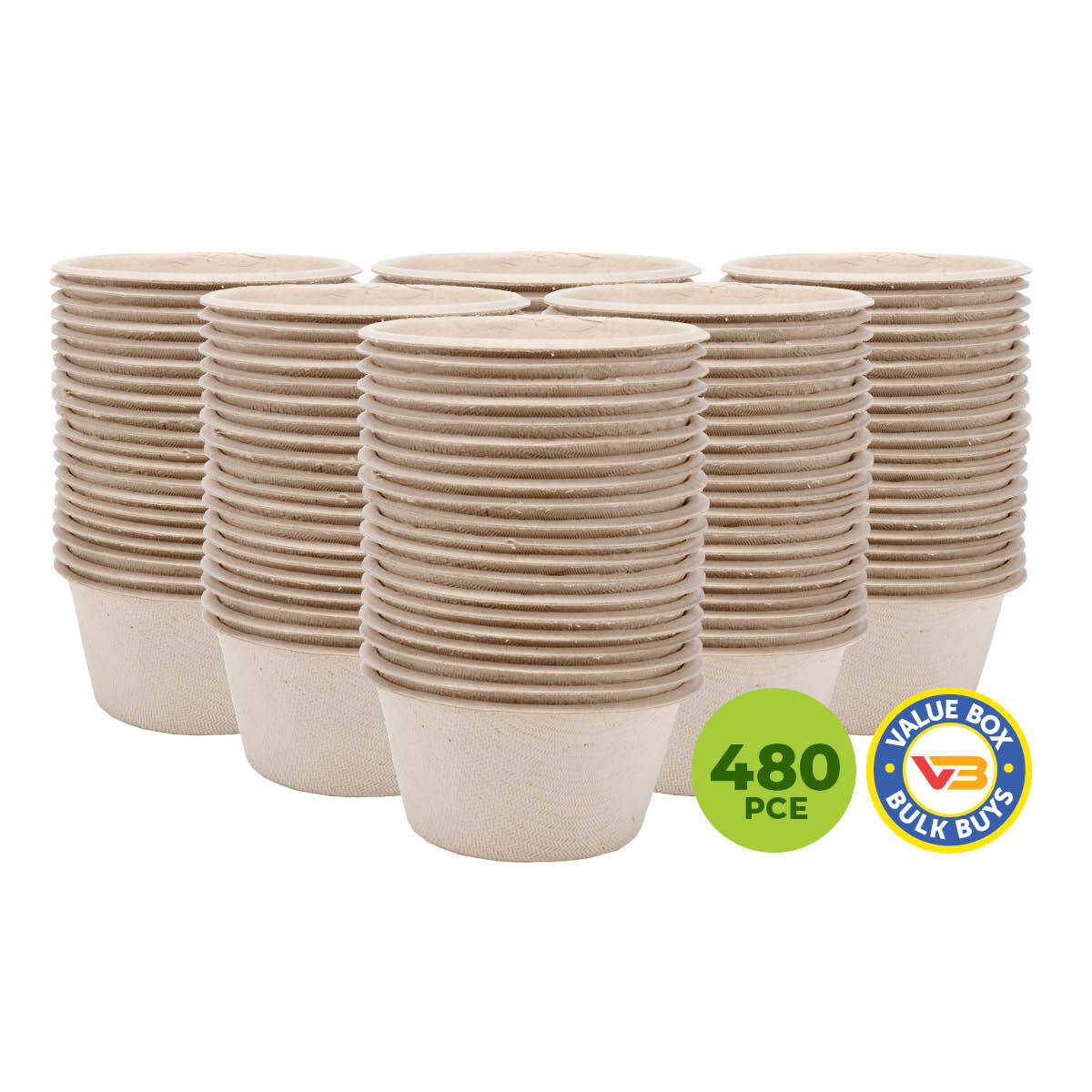 Party Central 480PCE Mini Sauce Dip Bowls Eco-Friendly Recyclable Durable 6cm