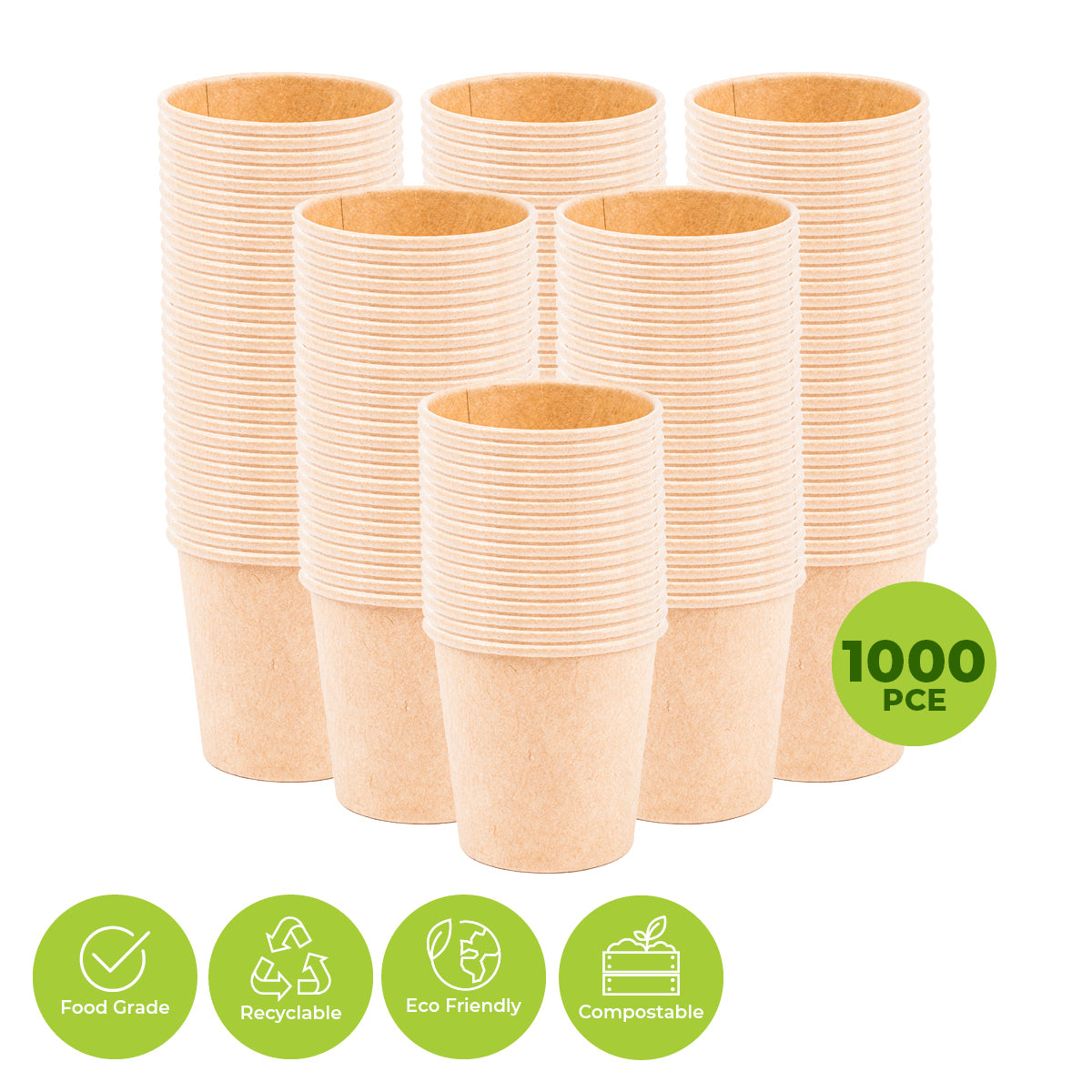 Party Central 1000PCE 118ml Espresso Cups Disposable Recycable 5.5 x 5.5cm