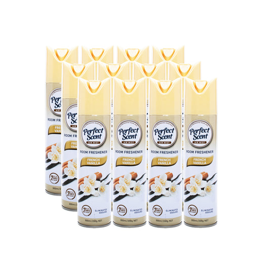 Perfect Scent 24PCE Air Freshener Room Spray/Mist French Vanilla Scent 200g