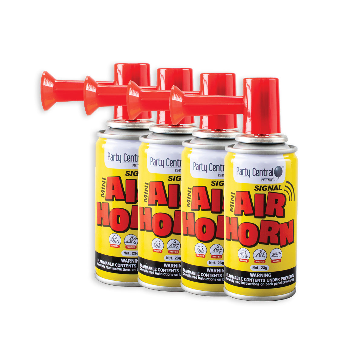 Party Central 24PCE Mini Air Horns Sporting Events Special Occasions 23g