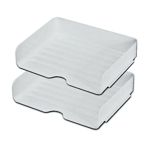 2Pack Desktop Organizer Stationery Sundry Paper Voucher Storage Office Desk File Rack(Clear)