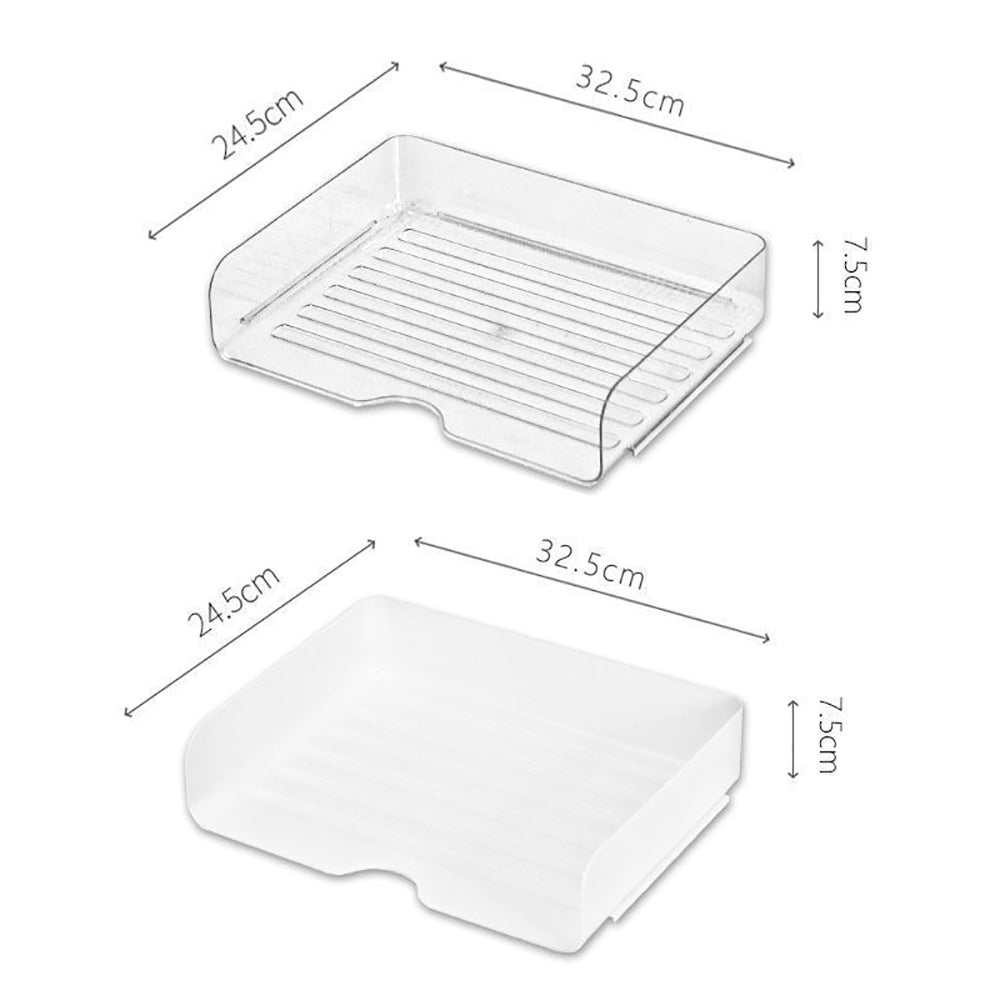 2Pack Desktop Organizer Stationery Sundry Paper Voucher Storage Office Desk File Rack(Clear)
